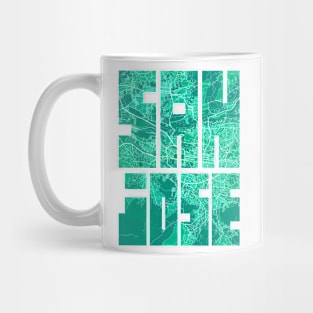 San Jose, Costa Rica City Map Typography - Watercolor Mug